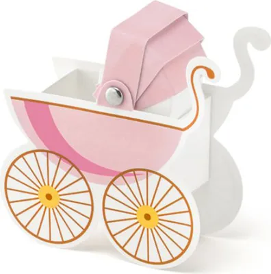 Produktbild von 10 Stk. Gastgeschenke Kinderwagen, Farbe:rosa