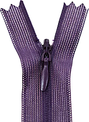 Produktbild von 50 Reißverschlüsse spiral verdeckt, 30cm, unteilbar, unsichtbar, Farbe:196 aubergine