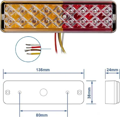 Produktbild von AS Rückleuchte Anhänger LED Bremslicht Rücklicht Blinklicht Heckleuchte Trailer ECE AS