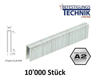 Image de Agrafes Agrafes 40035 / 3,5mm CA2 inoxydable A2 pour Haubold PN 4014 G 10M KL-42