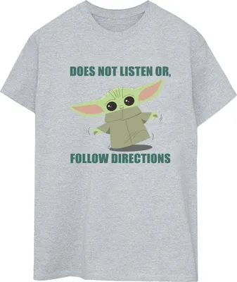 Obrázok produktu pre Star Wars - Dámske tričko "The Mandalorian Does Not Listen" BI49188 (3XL) (Grey)