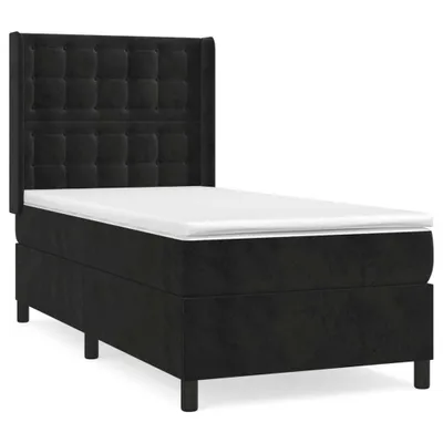Immagine prodotto di vidaXL Letto a molle con materasso nero 80x200 cm in velluto