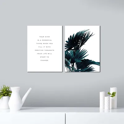 Image de Wallity, 2P3040MDFCIZ- ONN2107, Coloré, Tableaux sur toile, 62 x 40 cm, 100% MDF (épaisseur : 2