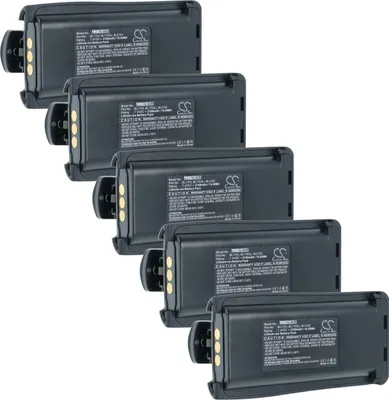 Produktbild von vhbw 5x Akku Ersatz für Hyt BL2102, BL1703Li, BL1703, BL-2102Li, BH1801 für Funkgerät, Walkie Talkie (2100 mAh, 7,4 V, Li-Ion) + Gürtelclip