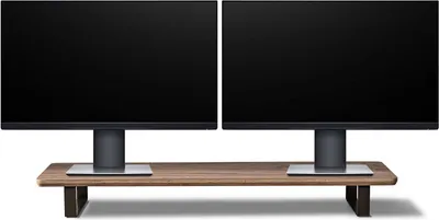 Stolní stojan pro dva monitory | Dřevěný stojan na monitor