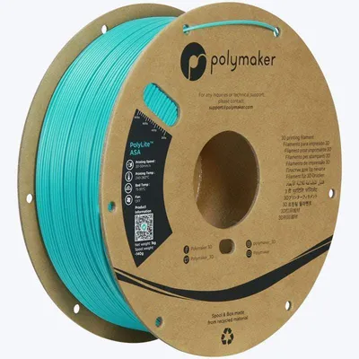 Image de Polymaker PolyLite ASA Filament Teal 1,75mm 1KG