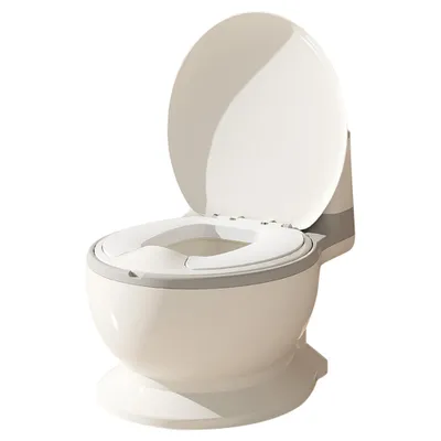 Produktbild von Potty für Kleinkinder - Töpfchen für Kinder - Kindertoilette mit Spühlgeräusch Grau