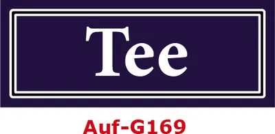 Produktbild von 2 Stück Gewürzaufkleber Tee 40x16mm Gewürzetiketten Sticker Lebensmittel (Auf-G169)