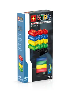 Produktbild von Open Bricks Source Klemmbausteine Beginner Plus V2, 24 Teile, Modell S12016, Licht- & Klangfunktion, ab 6 Jahren, kompatibel mit STAX System & anderen Bausteinmarken, inkl. Mobile Power Brick & 80 cm USB Kabel