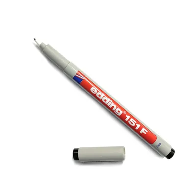 Produktbild von Edding 4-151001, Schwarz, Extrafein, Grau, Rund, Tinte auf Wasserbasis, 0,6 mm