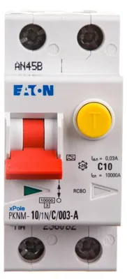 Produktbild von Eaton FI/LS-Schalter Typ A 10kA C 10A/1pol+N/30mA 2TE Eaton, 1 Stk.