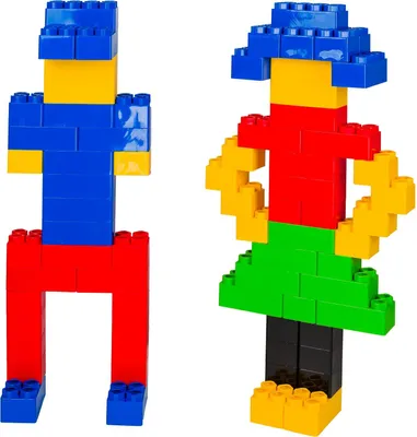 Produktbild von Bausteinset BJ Plastik Giganty 46589, 141 Teile, Kunststoff, große und kleine Elemente