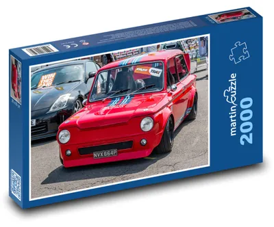 Produktbild von Puzzle 2000 Roter klassischer Rennwagen - martinpuzzle