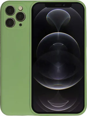 Immagine prodotto di Custodia per iPhone 12 Pro in silicone - Custodia in silicone Backcover - Verde