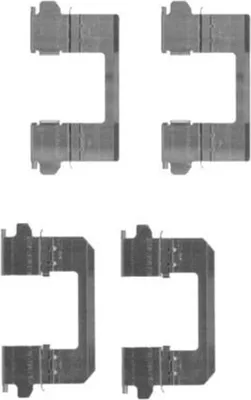 Produktbild von HELLA 8DZ 355 203-771 Zubehörsatz Scheibenbremsbelag Vorne für NISSAN Qashqai / Qashqai +2 I (J10, NJ10) X-TRAIL (T31) Qashqai / Qashqai+2 I Van