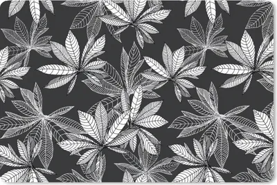 Produktbild von MuchoWow® Mauspad Mousepad Schwarz - Weiß - Muster - Natur 27x18 cm - Mousepads - Maus Mat - Pad - Mausunterlage - Büroartikel - Desk Matten