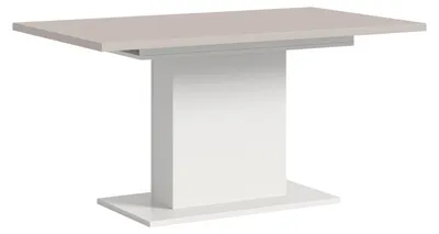 Produktbild von Esstisch Motion | ausziehbar | Säule | weiß / Kaschmir | 150(190)x90
