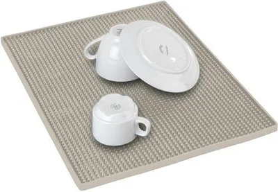Zdjęcie produktu dla Ibenzoa® Mata do zlewy – 40 x 30 cm, wykonana z TPR, z ponad 2700 wypustkami, antypoślizgowa, oszczędzająca miejsce, można myć w zmywarce do temperatury 75°C