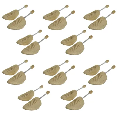 Produktbild von 10 Paar Holz Spiralfeder Schuhspanner AUS Echtholz von Gr. 36-48 Herren / Damen, Schuhspanner:40/41
