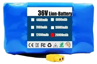 Image de Batterie lithium-ion rechargeable, 36V, capacité de 4,4 Ah, 20000 mAh