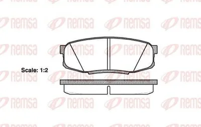 Produktbild von REMSA Bremsbeläge Satz Hinten Bremsklötze für TOYOTA LAND CRUISER 150 (KDJ15, GRJ15) 1272.00