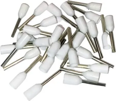 Immagine prodotto di 100 pezzi puntalini isolati bianchi 0,5 mm2/8 mm E0508 Elpromet 0194