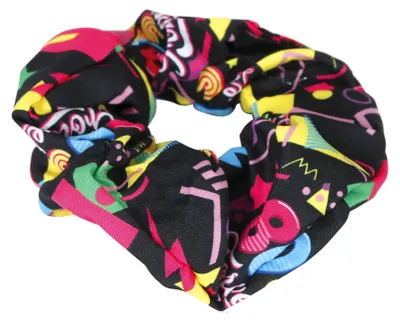 Produktbild von Disco Haaraccessoire Retro 80s Karneval Haarband Party Vintage Stil Scrunchie