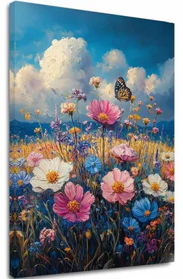 Obrázok produktu pre Obraz Motýlia lúka - Prémiová tlač - 80x120 cm