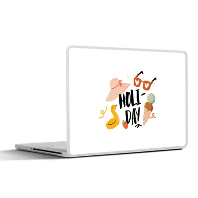 Produktbild von MuchoWow® Laptop Aufkleber Sticker Cover Sommer - Rosa - Hut 32.5x23.5 cm - Sticker für Laptop - Selbstklebend