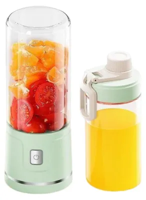 Produktbild von Tragbarer Mini Mixer 450 ml – Smoothie Maker mit Glasbecher, USB-Aufladung, Edelstahlklingen, kompakt für Küche, Büro & unterwegs