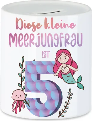 Produktbild von Diese Kleine Meerjungfrau Ist 5 Spardose Geburtstagsgeschenk 5. Geburtstag Süßes Motiv