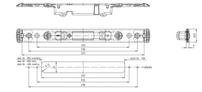 Produktbild von FUHR Schließteil 58694 Fallenriegel / DUO-Bolzenriegel U-Stulp 24x5 mm links / rechts Edelstahl