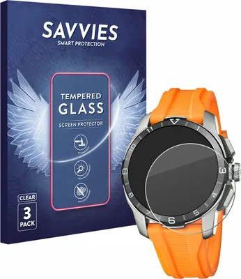 Produktbild von 3x Savvies Schutzglas für Festina Connected D (44 mm) Displayschutz 9H Glas klar transparent