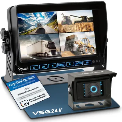 Produktbild von 7" Rückfahrkamera Set PROFI HD | 1080P HD Kamera IP69K mit Mikrofon