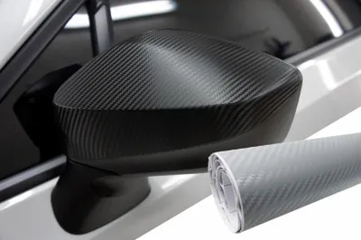 Image de Design Folie Carbon argentée, compatible avec de nombreux véhicules, miroir de qualité supérieure, boîtier de miroir, capuchon