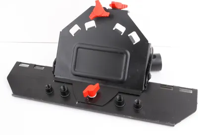 A black tile cutting accessory with red adjustment knobs, shown against a white background.