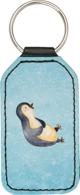 Produktbild von Mr. & Mrs. Panda Schlüsselanhänger Pinguin Lachen - Eisblau - Geschenk, Witzig, anhänger für schlüssel, schlüsselbund, Haha, Lol, Taschenanhänger, Freude, Pinguine