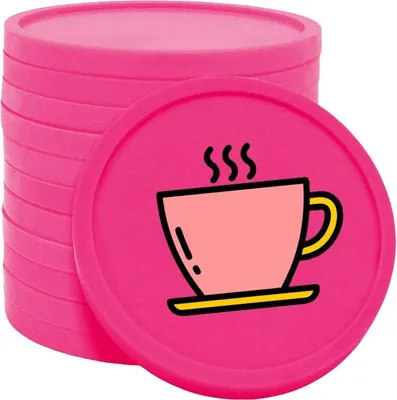 Image de Jetons de café CombiCraft / jetons de consigne rose fluo - Ø29mm - 100 pièces