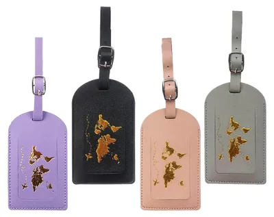 Produktbild von Gepäckanhänger Set für Flugreisen, 4 Stück aus Kunstleder