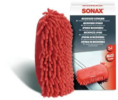 Produktbild von Sonax 04281000, Rot, Rechteckig, Mikrofaser, Auto, Handwäsche, Einfarbig