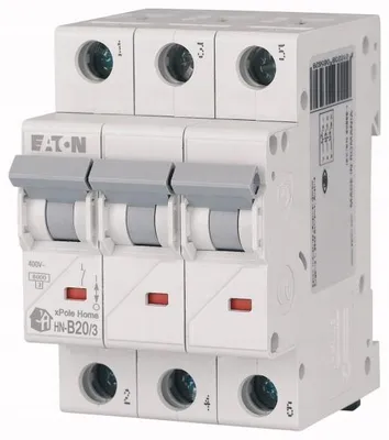 Obrázek produktu pro EATON 6kA 3p nadproudový jistič B20 20A