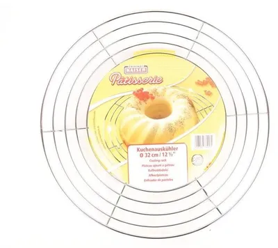 Produktbild von Kuchenrost Abkühlgitter Kuchengitter - Ø 32,5 cm - Edelstahl - Rund - Stapelbar in der Schublade