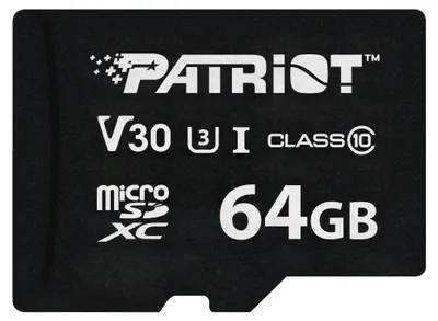 Obrázek produktu pro Patriot Memory VX Series, 64 GB, MicroSDXC, Třída 10, UHS-I, 90 MB/s, 80 MB/s