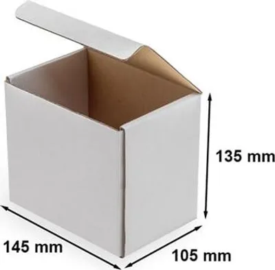 Obrázok produktu pre Kartónová výsekovka Kartónová škatuľa Kartón 145 x 105 x 135 mm F421 Biela