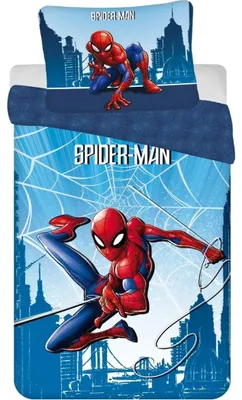 Produktbild von Jerry Fabrics Leinen inklusive Spider-man Blau 04 140x200, 70x90 cm