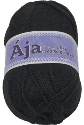 Obrázek produktu pro Příze ÁJA - 50 g, 217 m - Černá