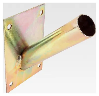 Produktbild von Fahnenhalter aus feuerverzinktem Stahl, gelb, 1-fach verschraubbar
