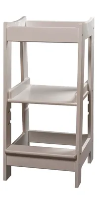 Produktbild von Montessori Lernturm für Kleinkinder mit verstellbarer Höhe und Sicherheitsschiene (Massivholz)