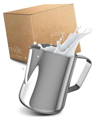 Produktbild von Milchkännchen Espressokännchen Milchkanne - 350 ml - Edelstahl - Schwarz - Für Latte Art