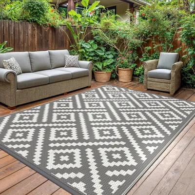 Produktbild von Omgoods – Wetterfeste Gartenmatte, 120 x 180 cm, UV-beständig und pflegeleicht